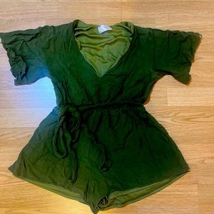 Green short romper